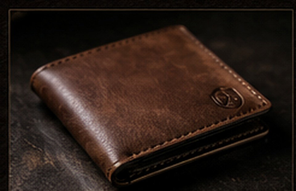 Generated brown leather wallet